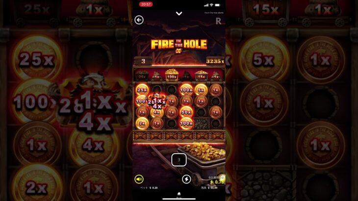 FIRE IN THE HOLE   0.2ベットからの大爆発　オンラインカジノ